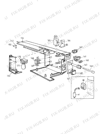 Взрыв-схема холодильника Electrolux EU2100C - Схема узла Electrical equipment